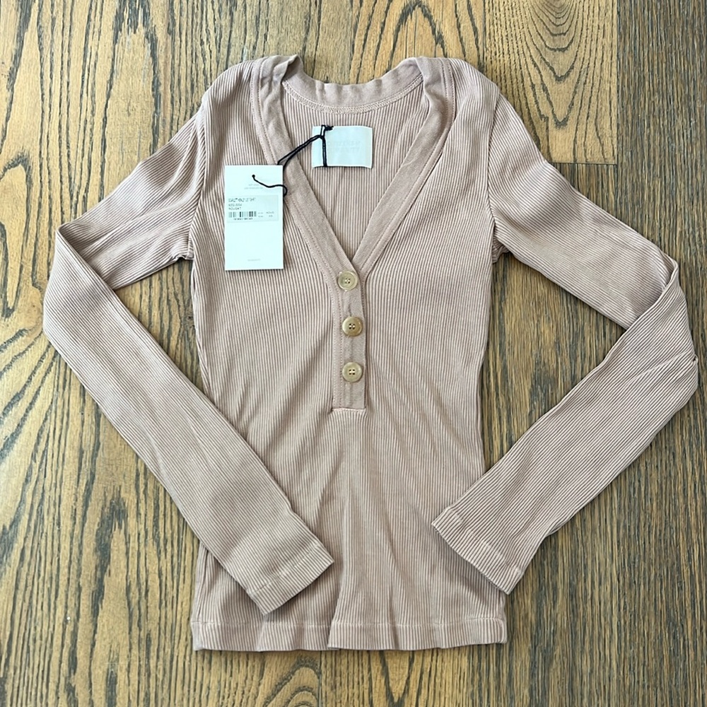 NWT Citizens of Humanity Ribbed Henley Shirt